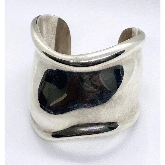 Tiffany & Co Elsa Peretti 1975 Sterling Silver 925 Bone  Cuff Bracelet Right - Picture 2 of 13